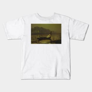 The Lady of Shalott by John Atkinson Grimshaw Kids T-Shirt